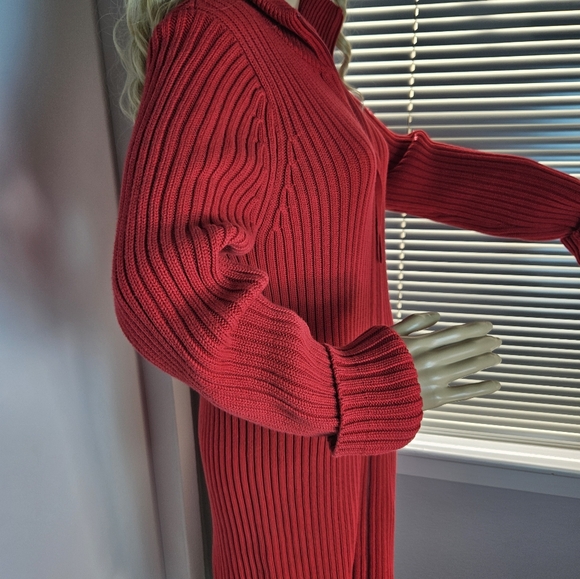 Moda International Red Knit Robe - Picture 6 of 12